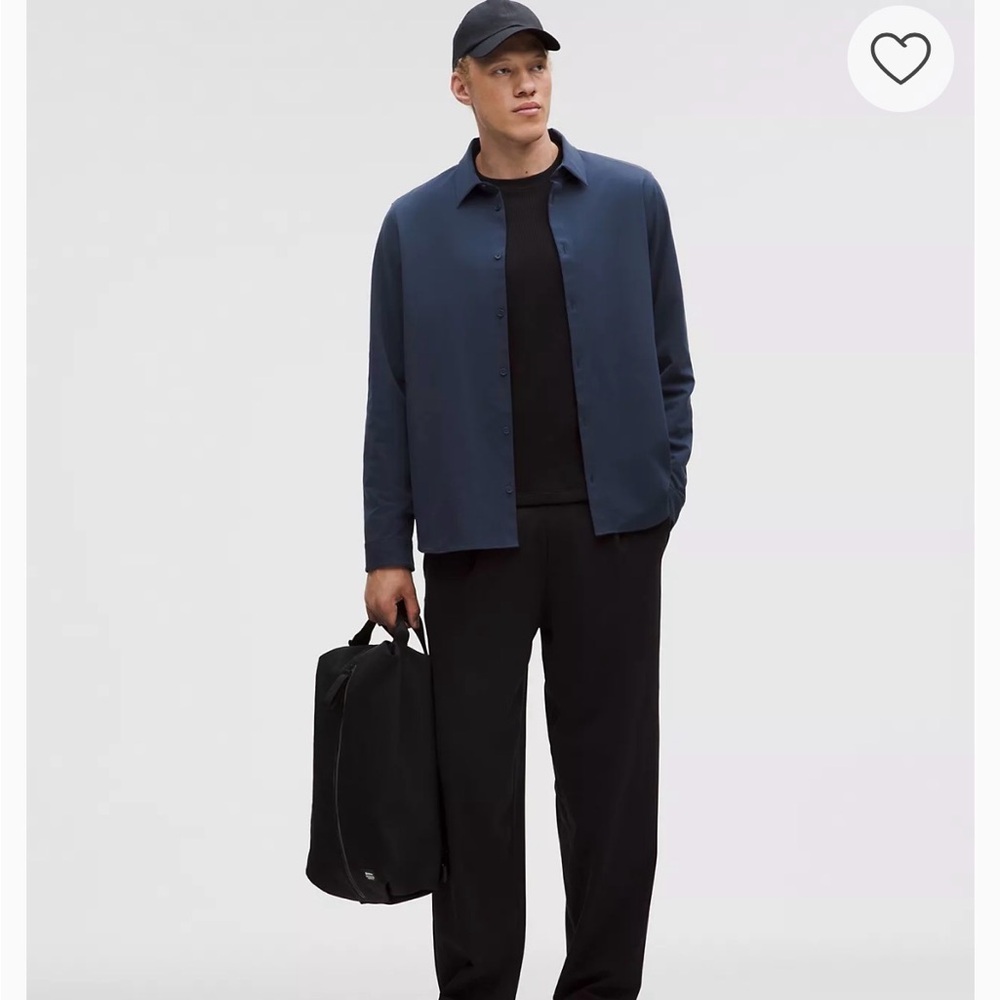 lululemon athletica Men's Navy Long-Sleeve Button Shirt